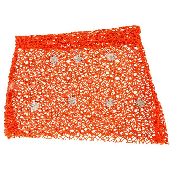 Unbranded Swim Floral Knit Orange Bottoms Size Small - Picture 1 of 5